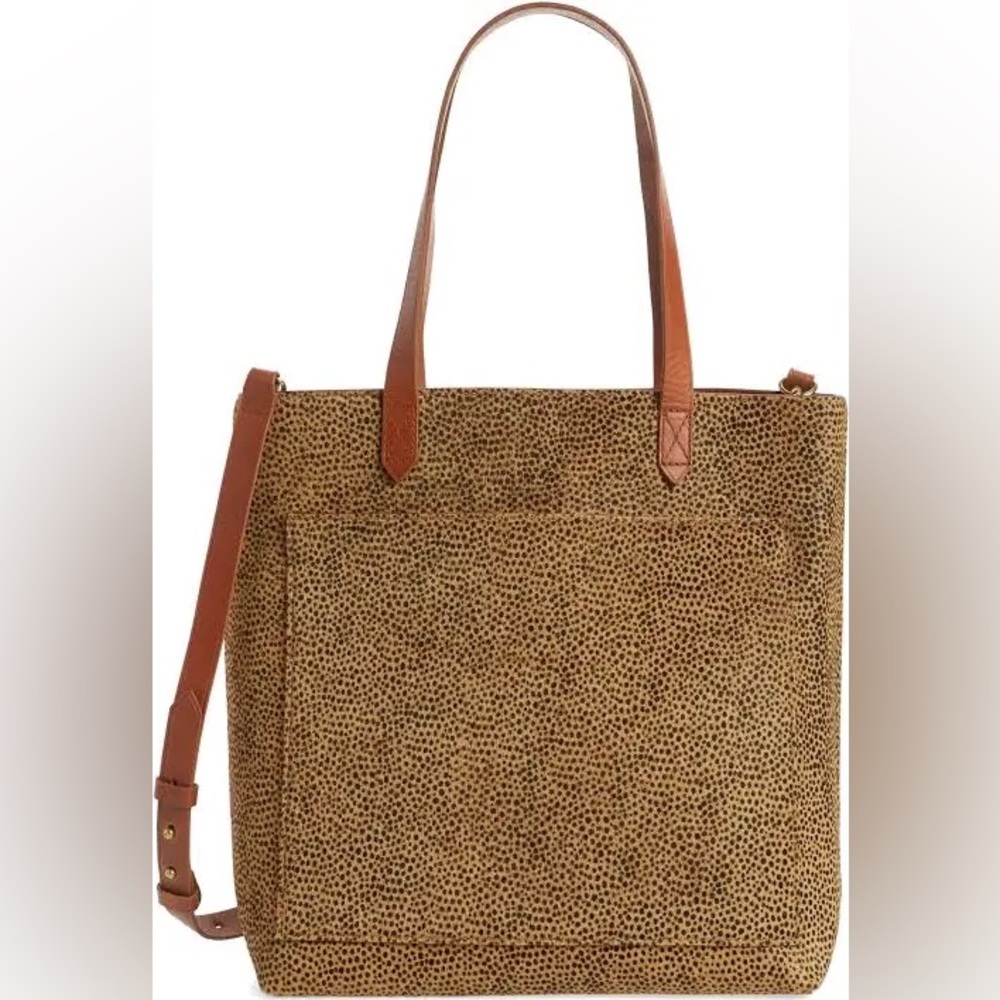 Madewell Medium Transport Tote Calf Hair Shoulder Bag